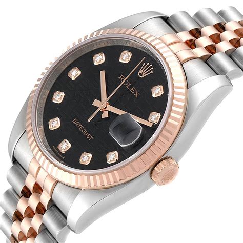 rolex datejust staal goud|Rolex 36mm Datejust with diamonds.